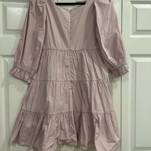 Madewell Poplin Lizzie Minor Dress 6 light purple - Picture 4 of 4